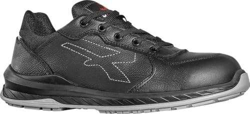 U-Power Red Industry® Black, Scarpe Antinfortunistiche Unisex, Scarpe Da Ginnastica In Pelle Leggere, Flessibili, Antiperforazione, Con Inserto Infine