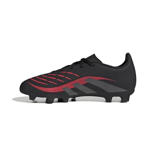 Adidas Predator Club Firm Multi Ground Football Boots Kids, Scarpe Da Calcio Unisex-Bambini, Core Black/Grey Four/Lucid Red, 35 Eu