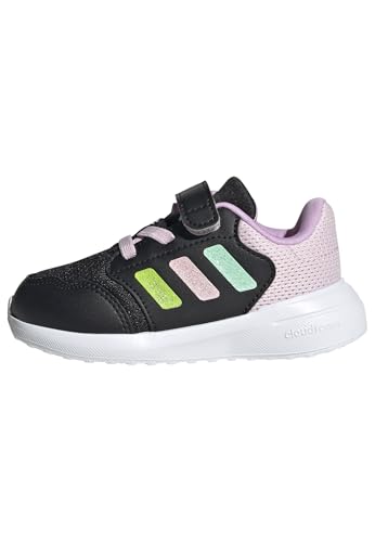 Adidas Tensaur Run 3.0 Shoes Infants, Scarpe Da Corsa Unisex-Bimbi 0-24, Core Black/Clear Mint/Clear Pink, 21 Eu