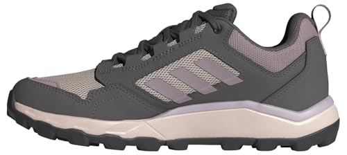 Adidas Tracerocker 2.0 Trail Running Shoes, Scarpe Donna, Charcoal/Preloved Fig/Silver Dawn, 36 Eu
