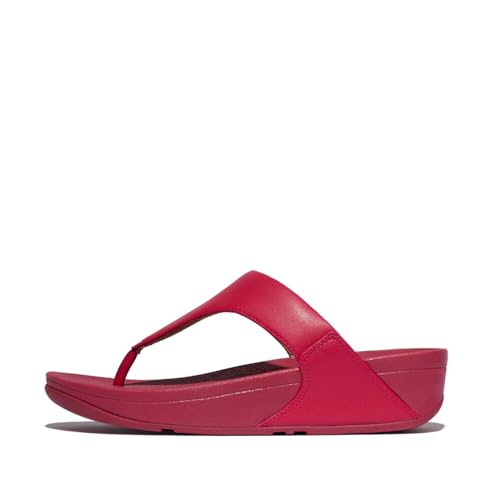 Fitflop Lulu Leather Toepost, Infradito Donna, Redberry, 39 Eu