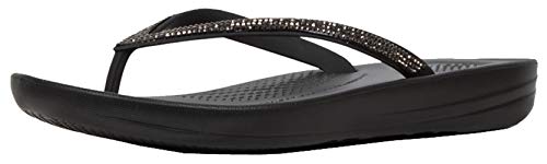 Fitflop Iqushion Sparkle, Scarpe Da Spiaggia E Piscina Donna, Black R08 001, 36 Eu