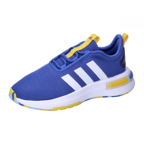 Adidas Racer Tr23 Shoes Kids, Scarpe Da Corsa Unisex-Adulto, Royal Blue/Cloud White/Yellow, 34 Eu