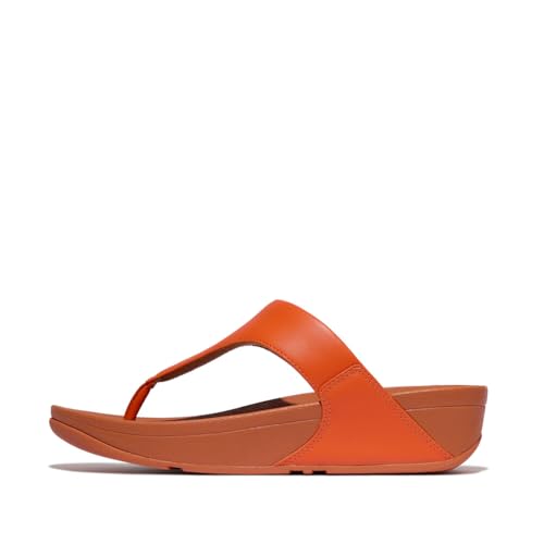 Fitflop Lulu Leather Toepost, Sandali Donna, Satsuma, 38 Eu