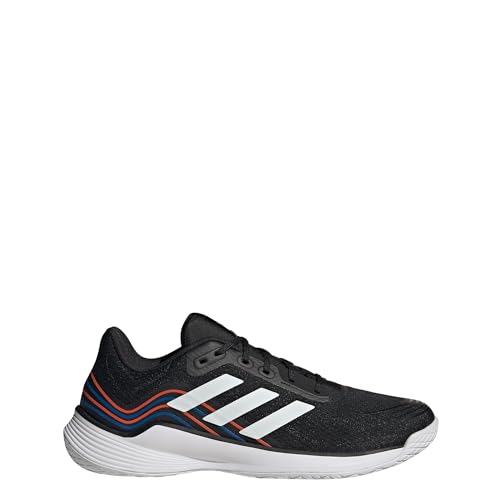 Adidas Novaflight Volleyball Shoes, Scarpe Uomo, Core Black/Cloud White/Solar Red, 43 1/3 Eu