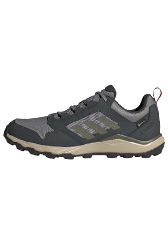 Adidas Tracerocker 2.0 Gore-Tex Trail Running Shoes, Scarpe Uomo, Solid Grey/Olive Strata/Carbon, 39 1/3 Eu