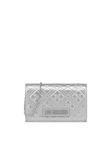 Love Moschino Jc4079Pp1Mla196B, Borsa A Spalla Donna, Silver, Unica