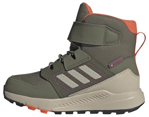 Adidas Terrex Trailmaker High Cold.Rdy Hiking Shoes, Scarpe Da Trekking, Olive Strata/Wonder Beige/Orange, 28 Eu