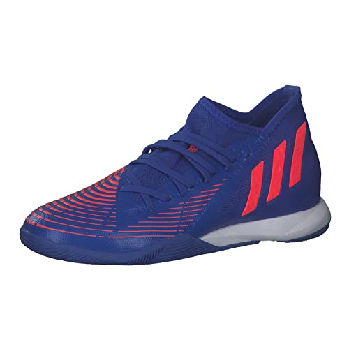Adidas Predator Edge.3 In, Scarpe Da Ginnastica Basse Unisex - Adulto, Blu Ad Alta Risoluzione S18/Turbo/Blu Ad Alta Risoluzione S18, 41 1/3 Eu