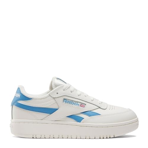 Reebok Club C Double Revenge, Sneaker Donna, Chalk/Chalk/Essential Blue, 40.5 Eu