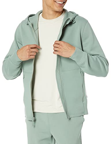 Amazon Essentials Felpa Con Cappuccio Active Sweat Con Cerniera Integrale (Disponibile Nelle Taglie Big & Tall) Uomo, Verde Salvia, Xs