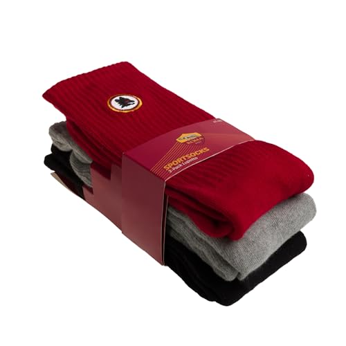As Roma Sport Socks 3-Pack, Lupetto, 41-46