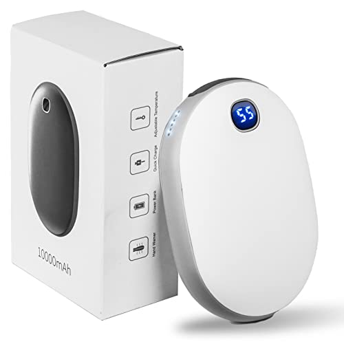 Scaldamani, Ohlgt Riutilizzabile Scaldamani Elettrico Da 10000Mah, Scaldamani Ricaricabile Che Dura 15 Ore Con Batteria Usb Per Raynauds, Artrite, Spo