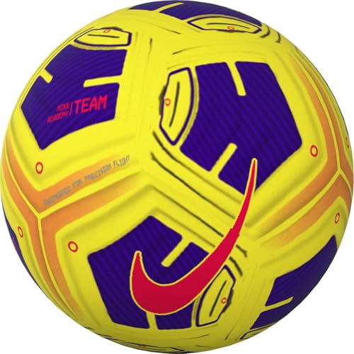 Nike Fz7540-710 Nk Academy - Team - Fa24 Pallone Da Calcio Ricreativo Unisex Yellow/Violet/Bright Crimson Taglia 5