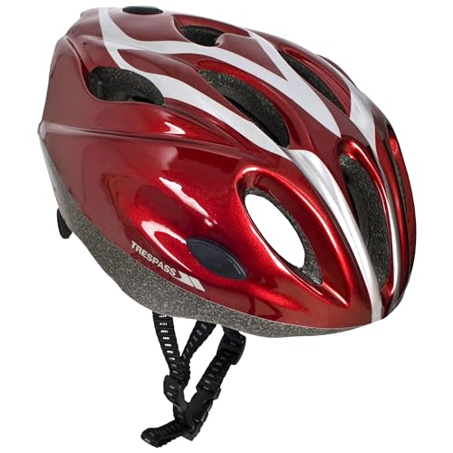 Trespass, Casco Da Ciclismo, Rosso (Rot - Rot Metallic), 48-52 Cm