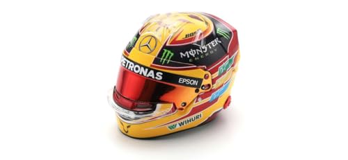 F1 1/5 Scala Mini Casco Da Racing, Lewis Hamilton 2017 Campionato Del Mondo Gp Del Messico, Scatola Espositiva
