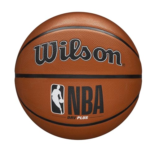 Wilson Pallone Da Basket Nba Drv Plus Basketball, Utilizzo Outdoor, Gomma, Misura 5, Marrone