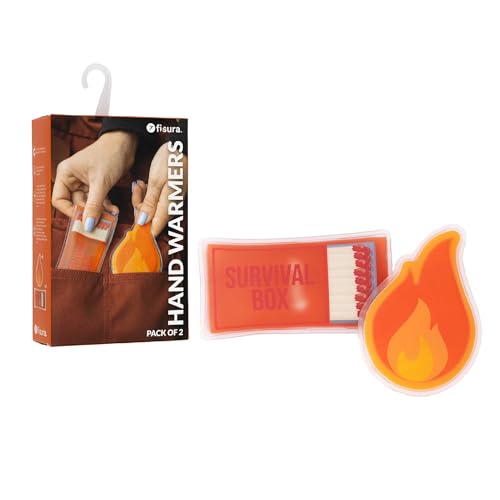 Fisura – Scaldamani Originale “Survival”. Mini Scaldamani In Gel Riutilizzabile, Da Tasca E Portatile. Perfetto Per Avventure All'Aperto, Dotato Di St