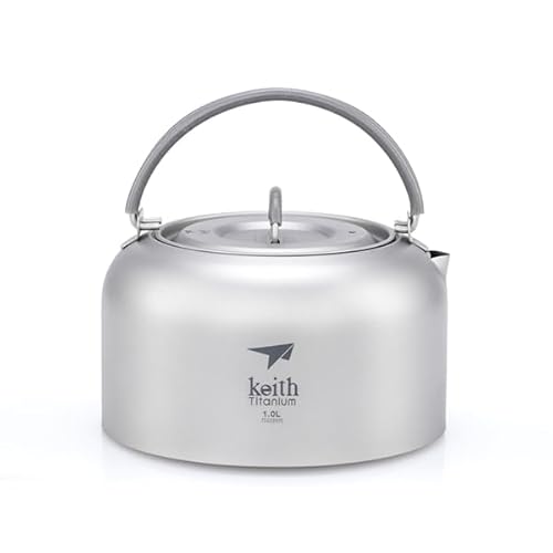 Bollitore Keith Titanium - Bollitore Da Campeggio Leggero E Di Alta Qualità Per Acqua Bollente, Tè E Caffè - Bollitore Portatile Robusto E Resistente