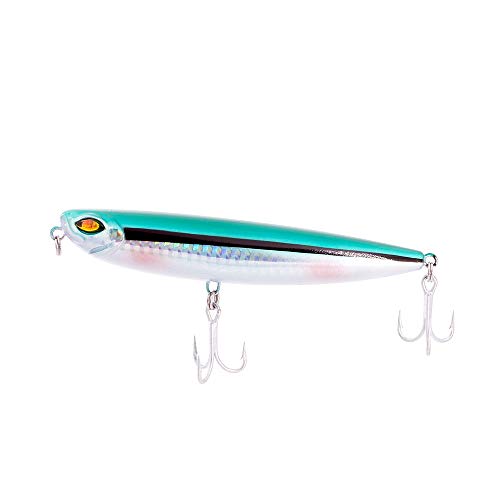 Jatsui Artificiale Da Spinning Sw Zoro, Colore Gbs Pesca, Bianco/Nero/Verde, 120 Mm