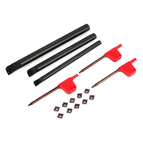 Sclcr Tornio Boring Bar Tornitura Interna + 10?Pezzi Ccmt0602?Inserto + 3?Pz Chiave