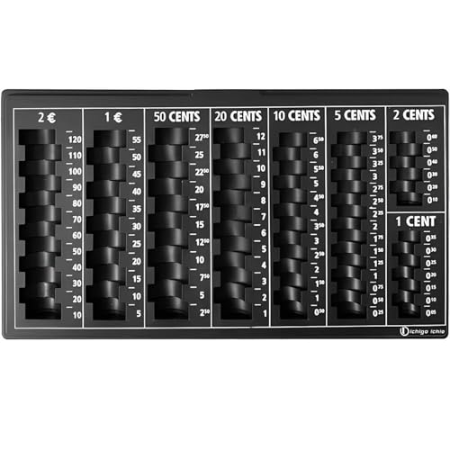 Topolenashop Vassoio Organizer Portamonete Contamonete 8 Scomparti Contenitore Portamonete In Plastica Con Scomparti Per Monete Cassetta Contamonete M