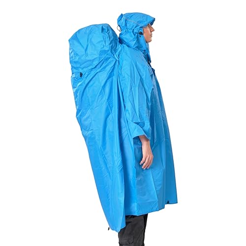 Lowland Outdoor Poncho Da Pioggia, Blu, L