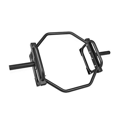Barra Olimpica Cap Barbell, Barra Esagonale, Barra Shrug, Barra Deadlift, Colore: Nero, 127 Cm