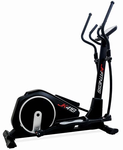 Jk Fitness Jk 418 Ellittica Elettromagnetica – Display Lcd, 16 Livelli Di Resistenza, Programmi Cardio Preimpostati, Peso Massimo 120 Kg, Macchina Per