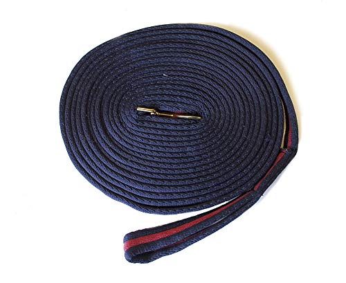 Rhinegold - Filo Imbottito, Redine Lunge, Blu Navy/Bordeaux., Taglia Unica
