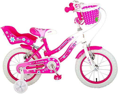 Volare 33926, Bicicletta Unisex Bambino, Bianco, Rosa, Media