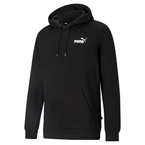 Puma Ess Small Logo Hoodie Fl, Felpa Con Cappuccio Da Uomo Men'S, Black, S