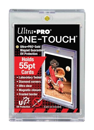 Ultra Pro 55Pt Uv One-Touch Supporto Magnetico Per Carte Standard Fino A 55Pt, Trasparente, Protezione Senza Acidi, 55 Pezzi