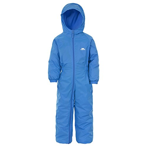 Trespass Dripdrop, Cobalt, 12/18, Tuta Antipioggia Impermeabile Con Cappuccio, Per Bambini, Unisex, Età 12-18 Mesi, Blu