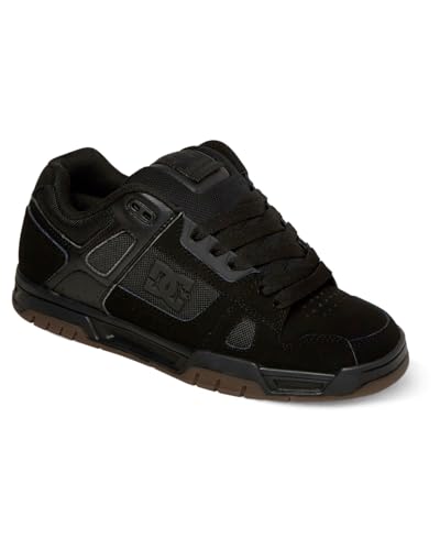 Dc Shoes - Sneaker Stag, Uomo, Nero (Black/Gum), 47