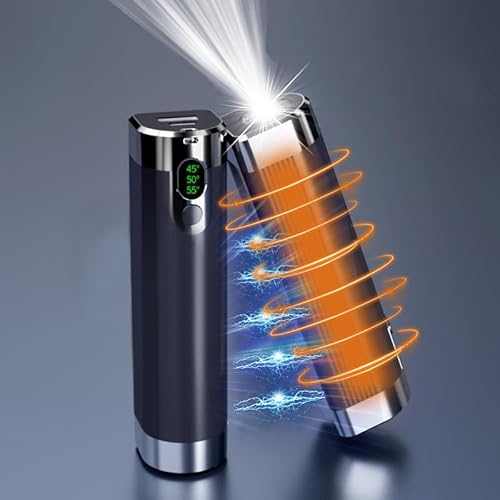 Obest Scaldamani Elettrico,Scaldamani Ricaricabile Con Luce Led,Scaldamani Portatile,Scaldamani Ricaricabili 10000Mah,Regolazione Temperatura,Power Ba