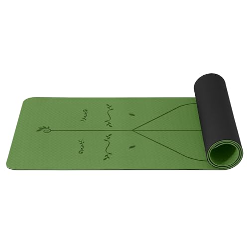Good Nite Tappetino Da Yoga Da 6 Mm, In Tpe, Antiscivolo, Per Fitness, Pilates, Allenamento, Yoga, Pilates, Allenamento, 183 X 61 X 0,6 Cm
