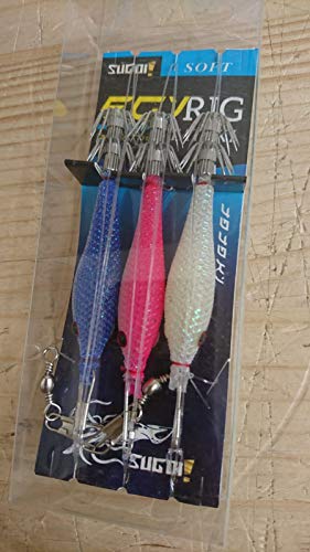 Sugoi Lenza Pronta Tataki, Egi Rig 04, Completa Di 3 Artificiali, Pre La Pesca Al Calamaro