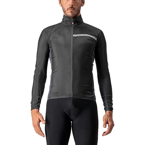 Castelli Squadra Stretch, Giacca Sportiva Uomo, Nero (Light Black/Dark Gray), M
