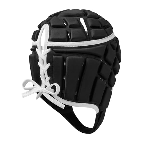 Canterbury Rugby Core Headguard | 360 Coverage | Soft-Edged Chin Strap | Designed Holes Aid Ventilation | Foam Padding, Casco Unisex, Nero, L