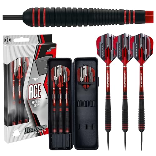 Harrows Darts Rubber Grip Freccette In Gomma Con Impugnatura Ace 26Gm Unisex, L, 26 G