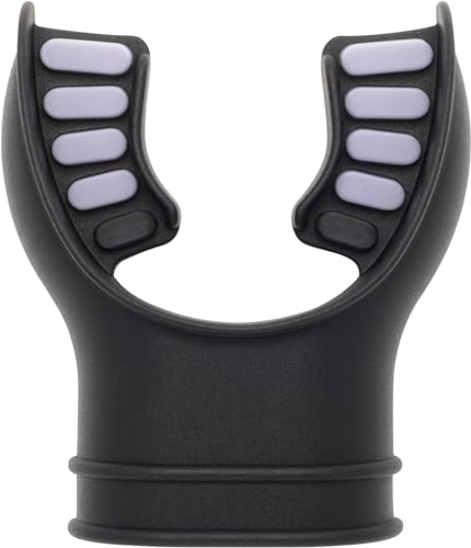 Cressi Mouthpiece 2 Tone Black/Grey, Boccaglio Per Erogatore In Silicone Unisex Adulto, Bicolor Nero/Grigio, Unica
