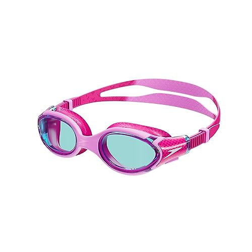 Speedo Biofuse 2.0 Occhialini Per Unisex Bambini, Rosa Fenicottero/Rosa Elettrico/Blu, One Size