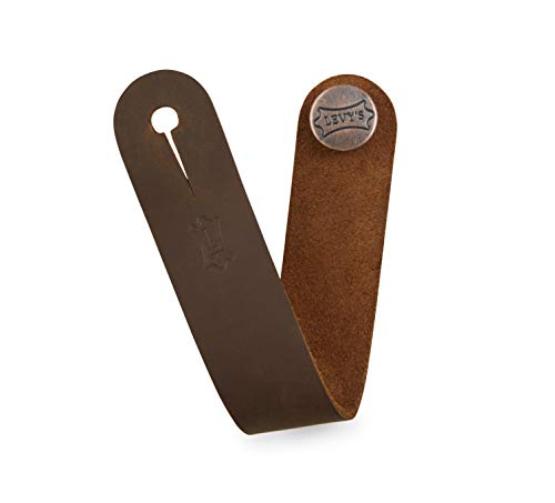 Levy'S, Mm18Ch-Brn, Adattatore Per Tracolla Da Paletta Per Chitarra Acustica, In Pelle, Lunghezza 7.5" (191 Mm), Larghezza: 0.98" (25 Mm), Colore Brow