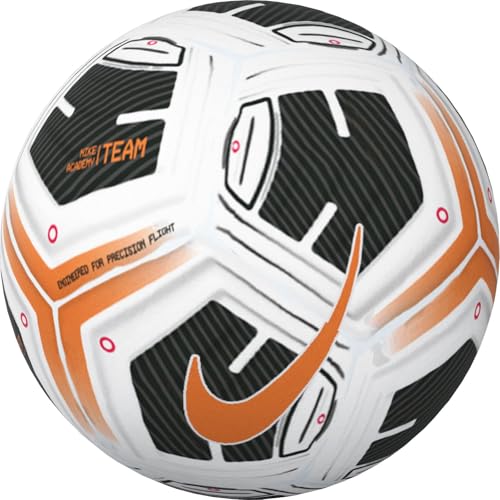 Nike Fz7540-101 Nk Academy - Team - Fa24 Pallone Da Calcio Ricreativo Unisex White/Black/Total Orange Taglia 5