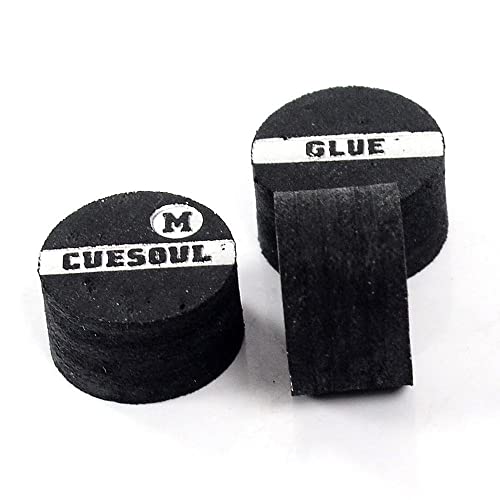 Cuesoul 3 Pezzi 10 Millimetri 6 Strati Maiale Snooker Cue Tip (Medium)