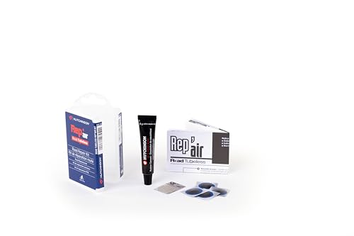 Hutchinson - Rep'Air - Kit Riparazione Pneumatici - 4 Toppe Da 25 Mm + 1 Tubo Di Colla Istantanea Da 3 G + Manuale D'Uso - Per Pneumatici Tubeless Mtb