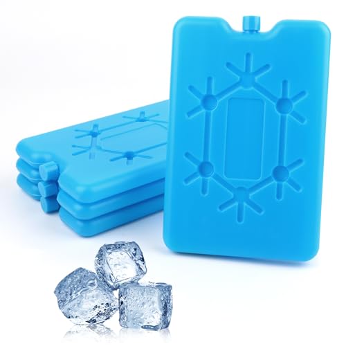 4 Pezzi Borsa Frigo,Ghiaccio Per Borsa Per Frigo,Sintetico Tavolette Di Ghiaccio,Mini Mattonelle Refrigeranti,Elementi Refrigeranti,Per I Viaggi E Il