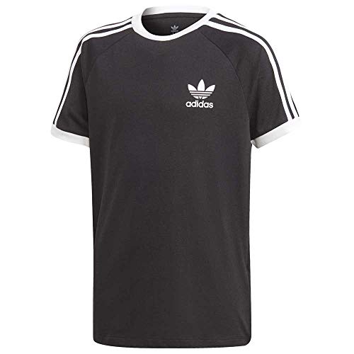 Adidas 3Stripes Tee, T-Shirt Unisex-Bambini, Black/White, 910A