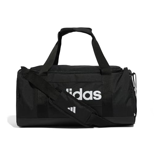 Adidas Essentials Linear Duffel Bag, Borsone Unisex-Adulto, Black/Black/White, S